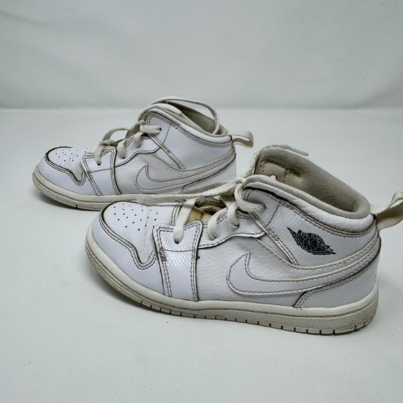 Nike Air Jordan White and Gray High-Top Sneakers - Picture 2 of 6
